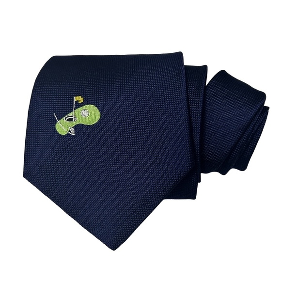 Nicole Miller NYC Neck Tie Textured Silk Luxury Golf Motif Y2K NOS NWT Made USA - Picture 3 of 12